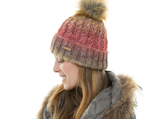 Russet Alexa Beanie - Close-up of Knit Texture
