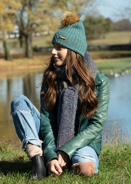 Eco Callie Beanie in Sage - Sweet Turns
