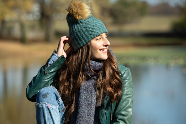 Eco Callie Beanie in Sage - Sweet Turns