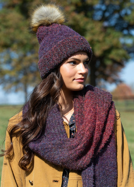 Eco Caroline Scarf in Wine - Sweet Turns