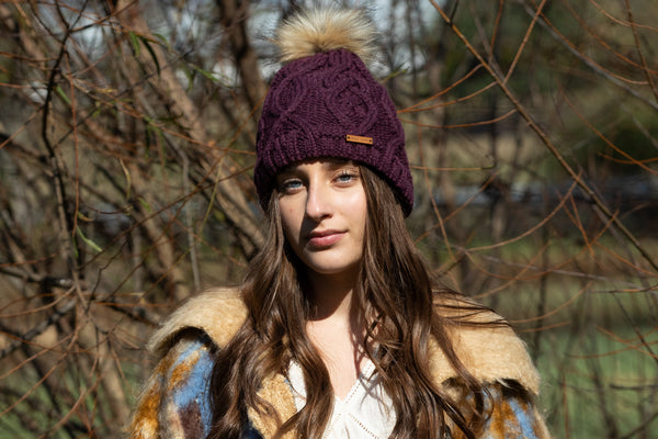 Eco Ivonne Beanie in Wine - Sweet Turns