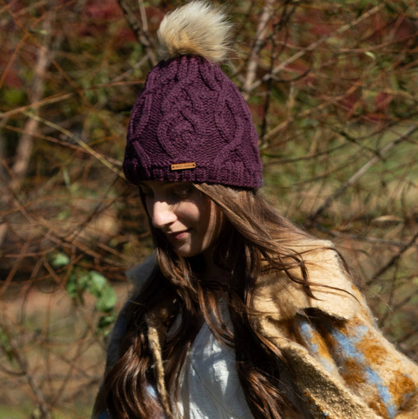 Eco Ivonne Beanie in Wine - Sweet Turns