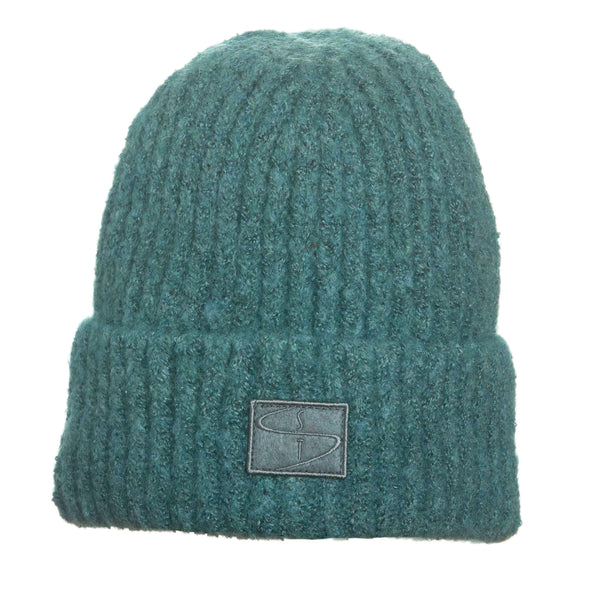 The Eco Jane Beanie in Teal made from recycled polyester. A perfect minimalistic design for all occasions. 