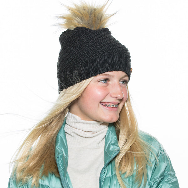 Kids' Lexington  Beanie in Black - Sweet Turns