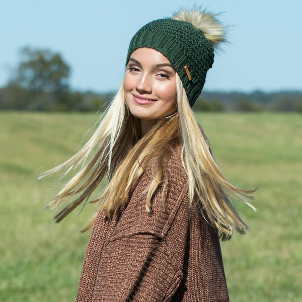 Lexington Beanie in Loden Green - Sweet Turns