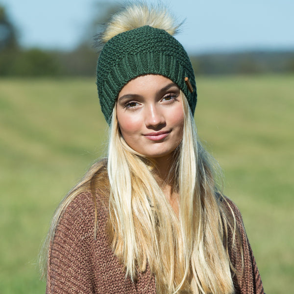 Lexington Beanie in Loden Green - Sweet Turns