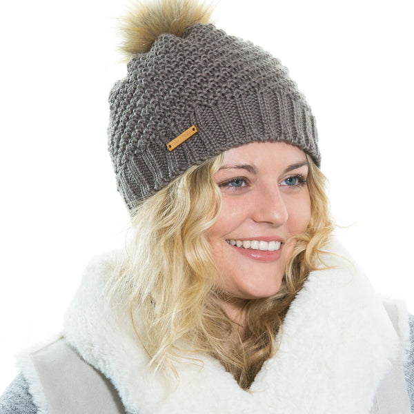 Lexington Beanie in Slate - Sweet Turns
