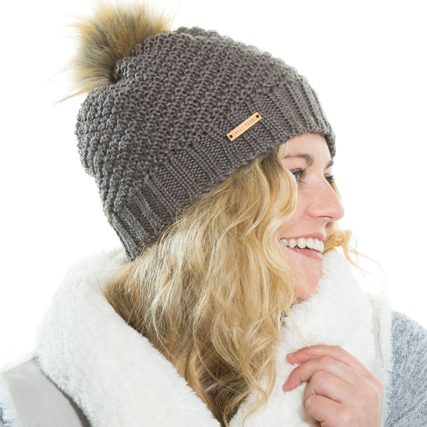 Lexington Beanie in Slate - Sweet Turns