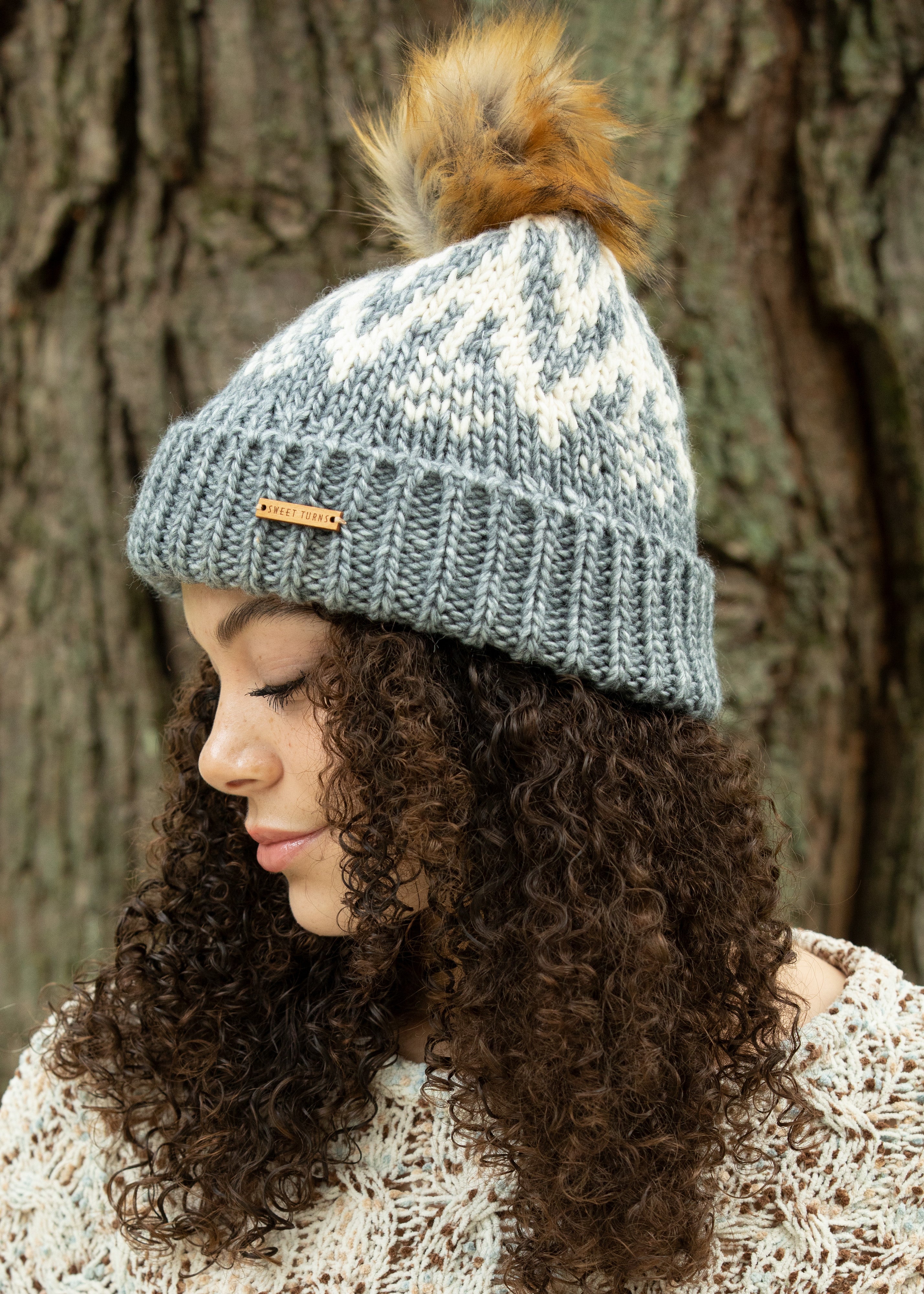 Lucia Beanie in Gray - Sweet Turns