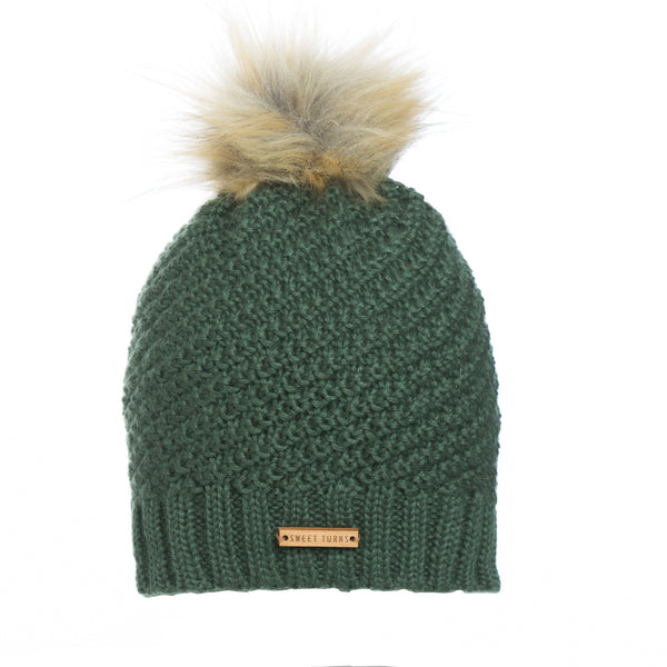 Lexington Beanie in Loden Green - Sweet Turns