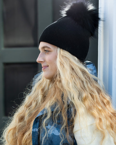 Stella Beanie Black - Sweet Turns